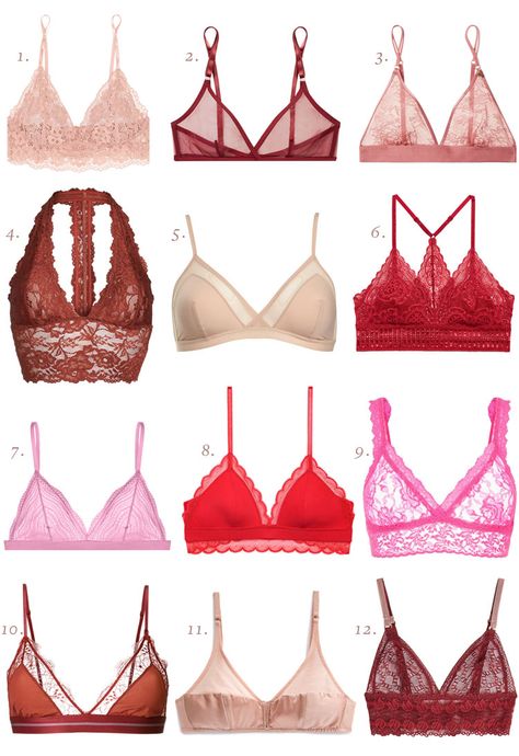 my go-to resources for the cutest lace bralettes (pink, red, and black) just in time for Valentine's Day. #valentinesday #lingerie #bralette Lace Bralette Outfit, Cute Bralettes, Bralette Outfit, Body Suit Outfits, Satin Lingerie, Cute Lingerie, Trendy Swimwear, Lingerie Outfits, Bra Types