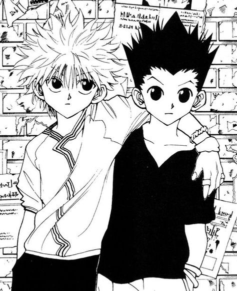 Killua and Gon        ~Hunter X Hunter Hxh Manga, Gon Killua, Yoshihiro Togashi, Manga Wallpaper, Manga Wall, Hunter Anime, Manga Panels, Manga Pages, Anime Wall Art