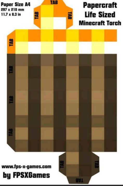 Minecraft Torch, Minecraft Png, Papercraft Minecraft Skin, Minecraft Light, Minecraft Papercraft, Minecraft Templates, Minecraft Pig, Paper Figures, Minecraft Printables