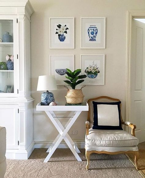 Hamptons Style Decor, Case In Stile Country, Hamptons Style Homes, Styl Hampton, Hamptons Decor, Coastal Style Decorating, Home Artwork, Coastal Bedrooms, Interior Painting