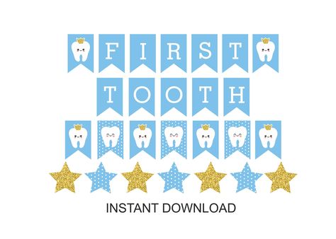 First tooth banner printable / Atam Hatik banner / Printable Baby's first tooth banner / Armenian banner / Blue First tooth banner / My first tooth banner blue / First tooth party decor / PDF This is a printable file No physical product will be sent. A Printable banner that reads FIRST TOOTH in blue color This printable banner is perfect for First tooth party / Atam Hatik celebrations It also includes cute tooth and star illustrations as pictured. You will receive 1 PDF.(8.5'' x 11'') for instan I Got My First Tooth Banner, I Got My First Tooth, First Tooth Party, Tooth Party, My First Tooth, Cars Birthday Party Decorations, Cricut Birthday, Cute Tooth, Banner Printable