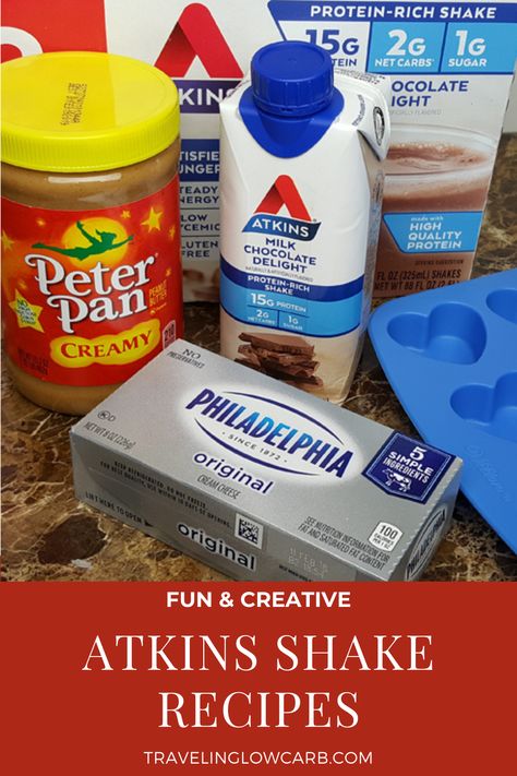 This fun, creative Keto recipe was inspired by Kyndra Holley’s Chocolate Peanut Butter Balls recipe. My “batter” did not come out thick like hers did, but nonetheless I ended up with a new and SIMPLE creamy delicious low carb treat. 🙂There are only THREE ingredients, including an Atkins Milk Chocolate Delight Shake. Try this easy low carb shake recipe today and let me know what ou think! Atkins Shake Smoothie Recipes, Atkins Shake Recipe, Atkins Protein Shake Recipes, Atkins Protein Shake, Atkins Shakes, Atkins Diet Plan, Peanut Butter Balls Recipe, Ice Cream Bites, Atkins Diet Recipes