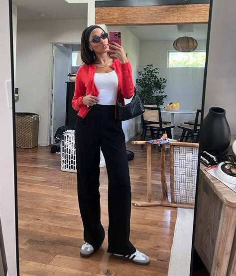 OUTFIT INSPIRATION6 DAYS AGO 6 Stylish Outfit Formulas From Instagram I Can't Wait to Re-Create This Winter Major inspo ahead. Fitted Cardigan Outfit, Midi Dress Chic, Uni Outfits, Outfit Formulas, Red Cardigan, Cardigan Outfits, Stylish Outfit, Todays Outfit, Red Outfit