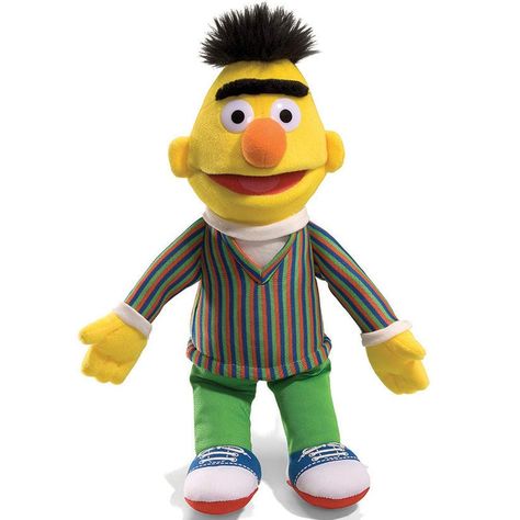 PRICES MAY VARY. Bert plush with accurate details sure to please Sesame Street fans Soft, huggable material built to famous GUND quality standards Surface-washable Ages 1+ 14 inch height (35.5 cm) Bert Sesame Street, Sesame Street Bert, Sesame Street Characters, Big Bird, Iconic Characters, Sesame Street, Plush Dolls, Soft Toy, Animal Plush Toys