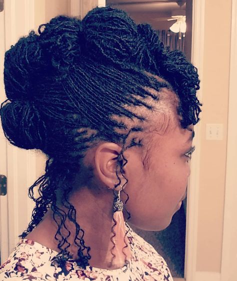 Sisterlocks Mohawk, Sisterlock Wedding Hairstyles, Updo Sisterlocks Locs Styles, Sister Locs Wedding Styles, Sisterlocks Wedding Hairstyles, Sister Locks Updo Hairstyles, Sisterlocks Styles Updo Wedding, Micro Locs Updo Styles, Micro Loc Hairstyles For Women