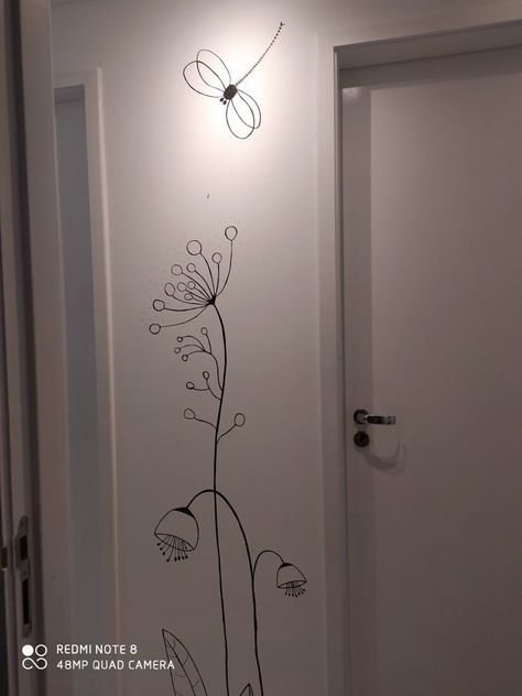 Painting Ideas On Walls Bedrooms, Wallpaintings Ideas Simple, Bedroom Wall Painting Ideas Creativity, Minimalistic Wall Painting, Wallpaintings Ideas, Wall Painting Ideas Bedroom, Wall Drawing Ideas, Wall Painting Ideas Creative, Simple Wall Paintings