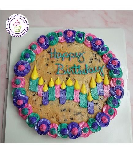 FreshBakes | Decorative Cookie Cakes Mini Cookie Cake Designs, Birthday Cookie Cake Ideas, Simple Cookie Cake Designs, Birthday Cookie Cake Designs, Cute Cookie Cake Designs, Birthday Cookie Cake, Cupcakes Design, Cookie Cake Designs, Simple Cookie