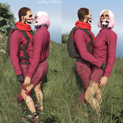 Gta 5 Matching Couple Outfits, Pink Gta Outfits Female, Girly Gta Outfits, Gta 5 Matching Outfits, Female Tryhard Outfits Gta, Gta 5 Online, Couple Matching Outfits, Gta Online, Gamer Pics