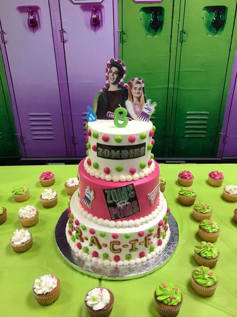 Disney Zombies Birthday Party | Zombies Birthday Cake Zombies 3 Birthday Party Cake, Zombie Disney Birthday Party, Zombies 3 Cake Ideas, Zombie Disney Cake, Zombies 2 Disney Party Cake, Zombie 3 Cake, Zombies 3 Birthday Cake, Zombies 3 Birthday Party Ideas, Zombies 2 Birthday Party Ideas