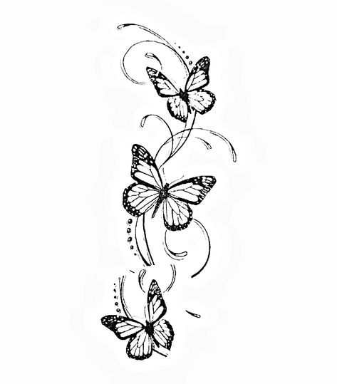 Butterfly Tattoo Hip, Side Body Tattoos, Back Tattoo Women Spine, Floral Stencil, Butterfly Tattoos, Wings Art, Knee Tattoo, Back Tattoo Women, Girly Tattoos