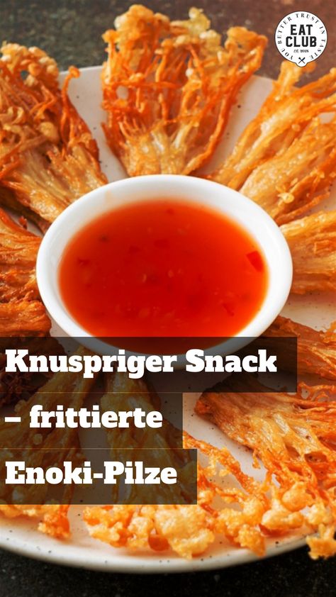 Noch ein kleines optisches Highlight für einen asiatischen Kochabend gesucht? Dann bist du bei den frittierten Enoki genau richtig. Savory Dishes, Thai Food, Thai Recipes, Asian Recipes, Steak, Low Carb, Food And Drink, Snacks, Low Carb Recipes