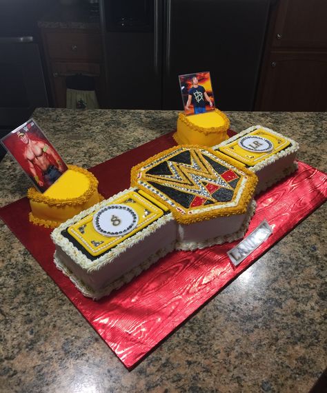 Wrestling Birthday Cakes, Wwe Birthday Cakes, Wwe Cake, Wrestling Birthday Parties, Wrestling Cake, Wrestling Birthday, Wrestling Party, Wwe Birthday Party, Wwe Party