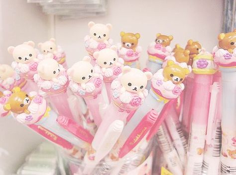 Photo | ❤ Blippo.com Kawaii Shop ❤ | Bloglovin’ Japanese School Supplies, Rilakkuma Korilakkuma, Kawaii Planner, Kawaii School Supplies, Kawaii Pens, Cool School Supplies, Cute Stationary, Cute Pens, Japanese Stationery