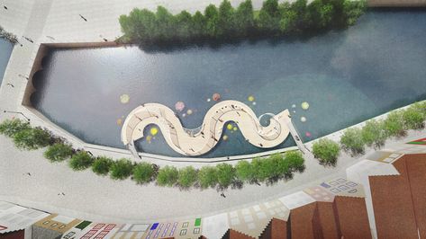 Image 25 of 27 from gallery of The Floating Island / OBBA & Dertien12. Plan Floating Landscape, Riverside City, Water Architecture, Floating Hotel, Marina Resort, Art Criticism, Urban Landscape Design, Floating Island, Diagram Design