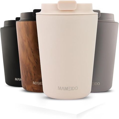 MAMEIDO Coffee Cup Travel Mug 350ml, 470ml & 700ml - Leakproof Travel Coffee Mug, Stainless Steel Travel Mugs for Hot Drinks BPA-Free (Ivory Beige, 0,35l) Travel Coffee Cup, Cute Coffee Mugs, Thermos Bottle, Travel Coffee Mug, Stainless Steel Travel Mug, Hot Drinks, Coffee Travel, Travel Mugs, Hot Drink