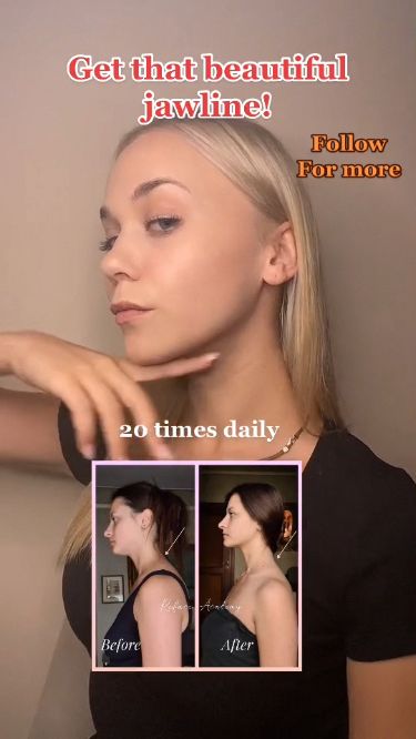 Soft Jawline, Face Massage Tutorial, Perfect Jawline, Good Jawline, Habits Motivation, Jaw Exercises, Jawline Exercise, Corp Perfect, Facial Massage Techniques