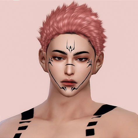 The Sims 4 | RYOMEN SUKUNA JUJUTSU KAISEN - The Sims 4 Catalog Sukuna Arm Tattoo, Jjk Cc Sims 4, Jjk Sims 4 Cc, Anime Eyebrows, Sukuna Jujutsu, Jujutsu Kaizen, Sims 4 Anime, Tumblr Sims 4, Sims 4 Characters