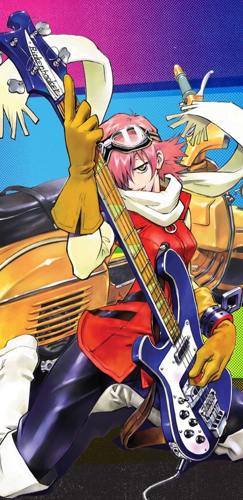 FLCL Fooly Cooly Wallpapers, Flcl Outfits, Fooly Cooly Aesthetic, Flcl Aesthetic, Flcl Anime, Flcl Fanart, Flcl Art, Fooly Cooly, Flcl Wallpaper