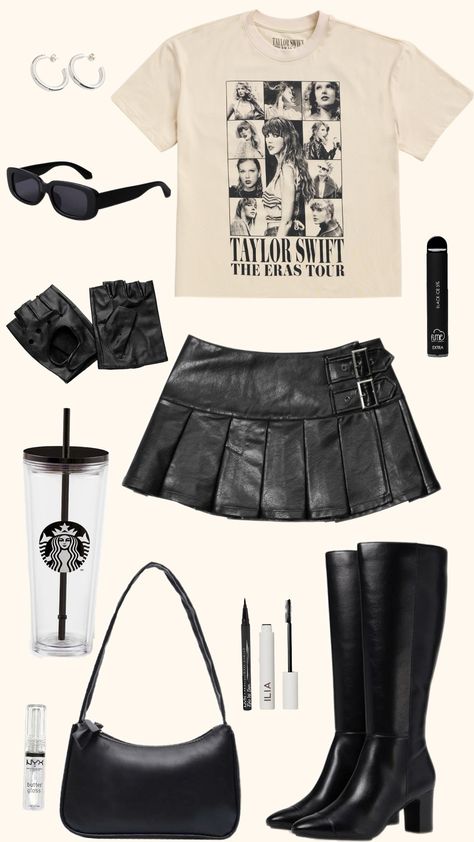 Eras Tour merch outfit #oufitinspo #outfit #erastour #erastourtaylorswift #tayloralisonswift #fyp Eras Tour Merch, Eras Tour Outfits, Taylor Outfits, Taylor Swift Tour Outfits, Swift Tour, Tour Outfits, Taylor Swift Outfits, Tour Merch, Concert Fits