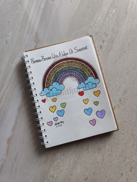 42. RAINBOW MANDALA 🌈 M Letter Design, Rainbow Drawing, Rainbow Mandala, Circle Drawing, Pencil Drawings Easy, Art Decor Diy, Mehndi Designs Book, Art Patterns, Paintings Art