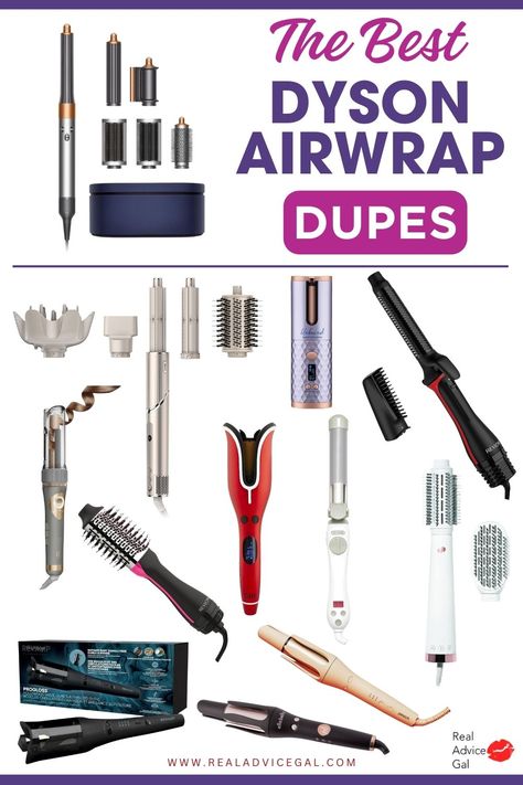 Treat yourself and your girlfriends to fabulous hair with these Dyson Airwrap Dupes, offering salon-worthy results without the hefty price tag, making for perfect and practical gifts. Dyson Airwrap Fake Vs Real, Hairstyling Tools, Real Advice, Dyson Airwrap, Thrifty Thursday, Fabulous Hair, Birthday Idea, Keep It Real, Magic Wand