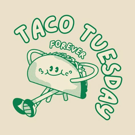 Taco Tuesday Graphic, Taco Graphic Design, Elote Bar, Taco Tuesday Flyer, Mexican Graphics, Taco Illustration, Taco Logo, Taco Art, Taco Graphic