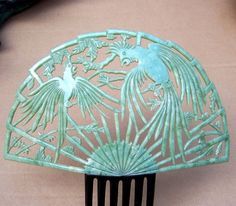 Art Nouveau Hair Accessories, Edwardian Hair Accessories, Ornate Hair Pin, Turquoise Hair Comb, Art Nouveau Hair Comb, Vintage Comb, Antique Hair Combs, Art Deco Hair, Traditional Ornaments