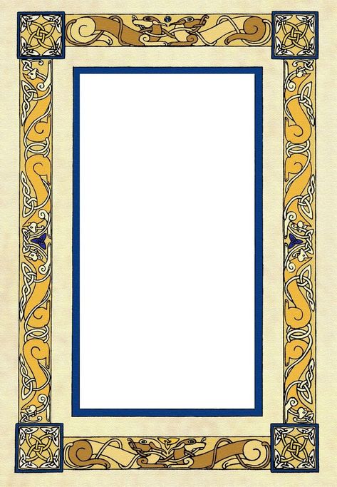 This picture is an example or sample of "Framing" the page of a medieval manuscript. Creative Borders, Family Tree Art, زجاج ملون, Textile Prints Design, Unique Drawings, Book Of Hours, Art Folder, Medieval Manuscript, Borders And Frames