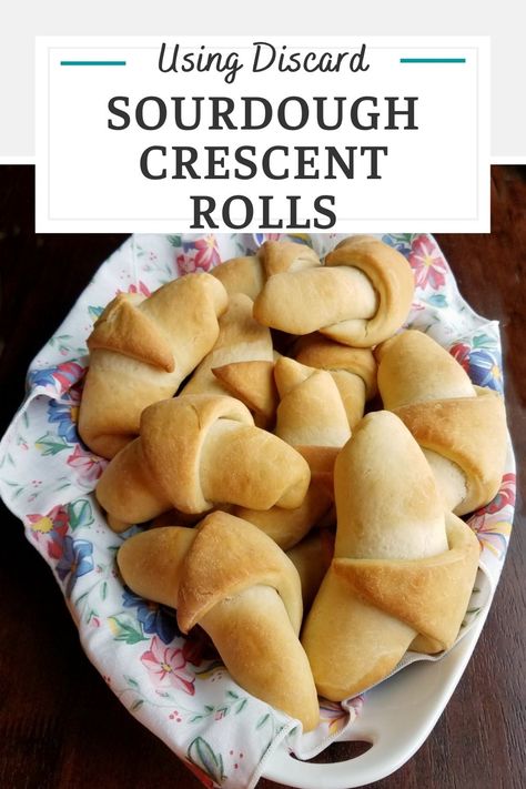 Sourdough crescent rolls are soft, ever so slightly sweet with a nicely rounded sourdough flavor. They are the perfect accompaniment to your next dinner! Homemade Crescent Rolls, Croissant Roll, Sourdough Rolls, Sourdough Starter Discard Recipe, Sourdough Starter Recipe, Homemade Dinner Rolls, Crescent Roll Recipes, Baking Stone, Sourdough Baking