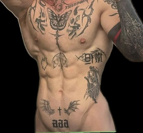 Abs Tattoo Men, Ab Tattoo, Pretty Snakes, Barber Pole, Hot Army Men, Sketch Tattoo Design, Boy Tattoos, Ideal Body, Attractive Guys