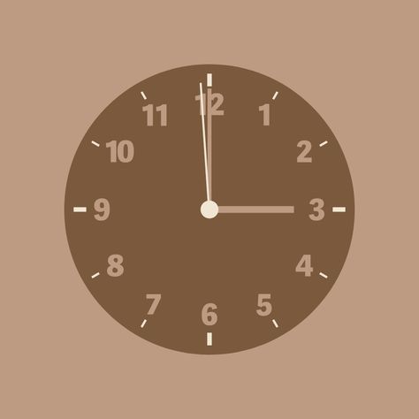 Brown Clock App Icon, Clock Aesthetic Icon, Clock Icon Png, Iphone Clock, Clock App Icon, Neutral App Icons, Icon Clock, Icona Ios, Brown App Icons