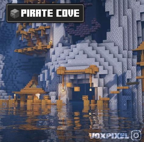 Minecraft Halloween Ideas, Minecraft Underground, Pirate Cove, Minecraft Structures, Minecraft Banner Designs, Minecraft House Plans, Minecraft Farm, Cute Minecraft Houses, Minecraft Plans