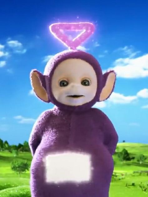 Teletubbies Profile Picture, Purple Disney Characters, Tellie Tubbies, Purple Characters Cartoon, Purple Teletubby, Teletubbies Wallpaper, Teletubbies Fanart, Teletubbies Funny, Tinky Winky