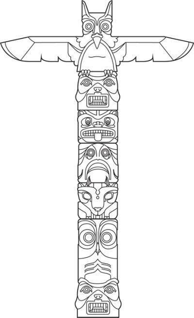 Totem Drawing, Totem Pole Drawing, Pole Drawing, Indian Totem Pole, Tattoos Meaning Strength, Native American Totem Poles, Indian Totem, Raven Totem, Totem Pole Art