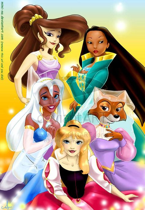 The ones that i liked the most are the forgotten princesses. Forgotten Disney Princesses, The Disney Princesses, Disney Quizzes, Animation Disney, Prințese Disney, Film Disney, Disney Songs, Art Disney, Deviant Art