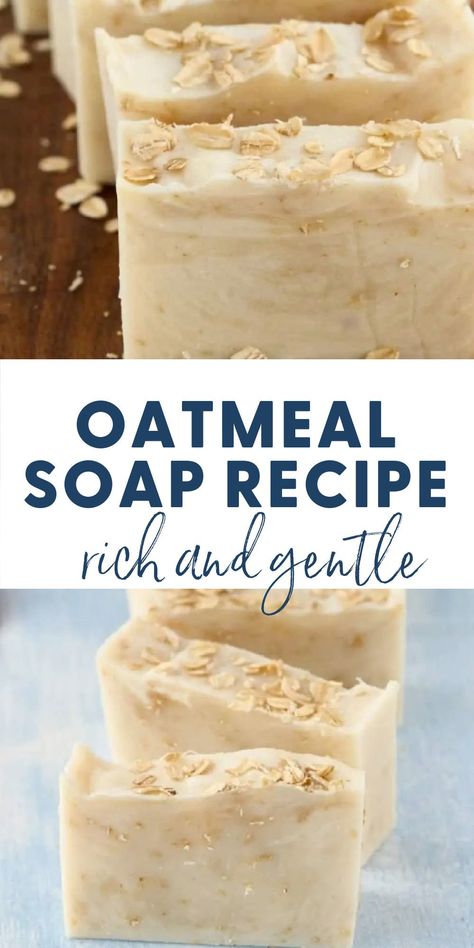 How To Make Oatmeal Soap, Oatmeal Breastmilk Soap, Oatmeal Soap Recipe, Cold Press Soap Recipes, Shea Butter Soap Recipe, Oatmeal Honey Soap, Goat Milk Soap Recipe, Milk Soap Recipe, Diy Oatmeal