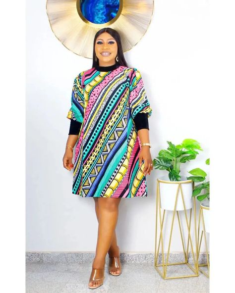 Nigerian Chiffon Gown Styles Short, Bubu Gown Styles Chiffon Bubu Gown Styles, Chiffon Bubu Gown Styles Short, Nigerian Chiffon Gown Styles, Gown Styles For Women, Ankara Short Gowns, African Shirt Dress, Short Gown Styles, Short Gown Dress