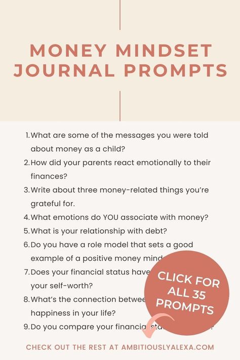 money manifestation journal prompts Money Journal Ideas, Daily Journal Prompts For Teens, Daily Journal Prompts 365 Questions, Journal Prompts For Manifesting, Mindset Journal Prompts, Money Journal, Journal Prompts For Teens, Work Journal Prompts, Bullet Journal Prompts