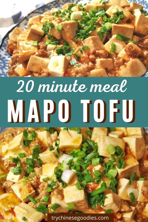 Mapo Tofu Recipe, Chili Bean, Tofu Sauce, Bean Sauce, Garlic And Ginger, Mapo Tofu, Easy Stir Fry, Tofu Recipe, 20 Minute Recipes