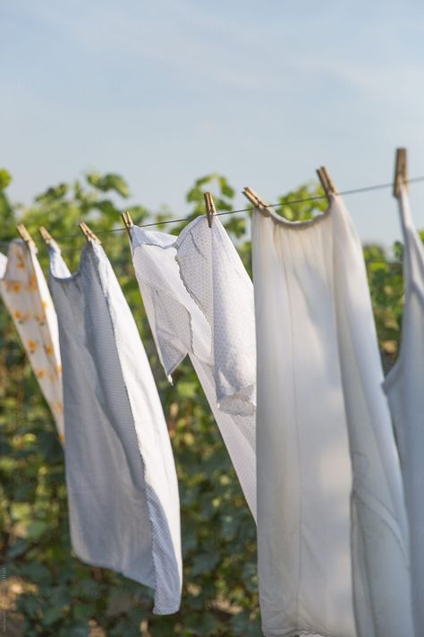 White Laundry, Washing Line, Fresh Linen, Green Cleaning, Back To Nature, Slow Living, Advertising Photography, Clothes Line, Image House