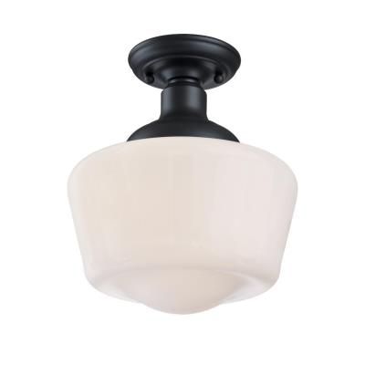 Westinghouse Lighting Scholar 9-Inch One-Light Outdoor Semi-Flush Mount Ceiling Fixture, Textured Bl Outdoor Porch Lights, Black Light Fixture, Outdoor Flush Mounts, Bathroom Ceiling Light, Outdoor Light Fixtures, Semi Flush Mount Lighting, Porch Lighting, Semi Flush Mount, Light Texture