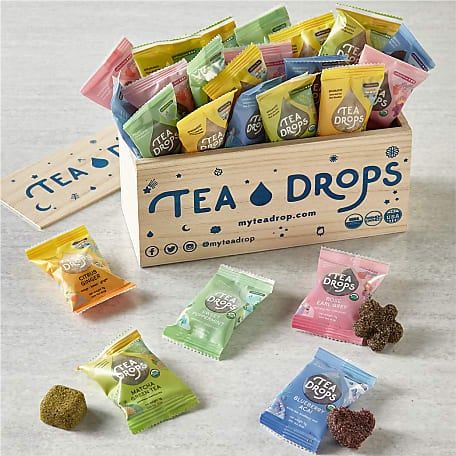 Tea Drops, Food Business Ideas, Tea Sampler, Tea Design, Loving Friends, Ginger Tea, Tea Packaging, Rose Tea, Matcha Tea