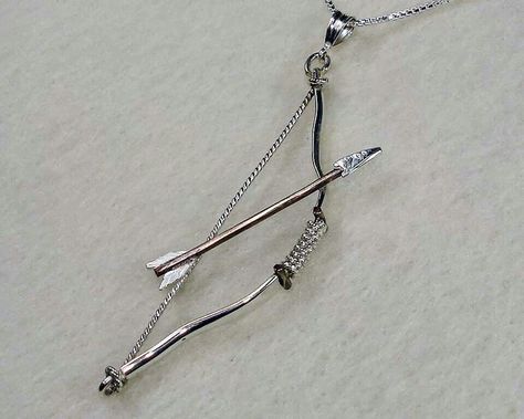 Archery necklace Artemis Crock, Allison Argent, Archery Bow, Kate Bishop, Bow And Arrow, Bow Arrows, Archery, 14kt Gold, Cute Jewelry