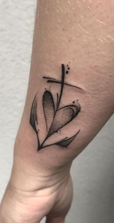 Tattoos Of Faith, Love Hope Faith Tattoo Design, Faith Hope Love Anchor Tattoo, Anchor Hope Tattoo, Faith Love Hope Tattoos For Women, Cross With Anchor Tattoo, In Love Tattoos For Women, Faith Hope Charity Tattoo, Tattoo Hope Symbol