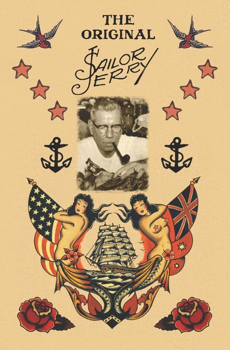 Jerry Wallpaper, Traditional Mermaid Tattoos, Sailor Jerry Flash, Traditional Tattoo Flash Sheets, Sailor Jerry Tattoo Flash, American Wallpaper, Sailor Tattoos, Father Tattoos, Blog Wallpaper