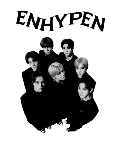 Enhypen Wall Decor Printable, Black And White Kpop Wallpapers, Enhypen Black And White, Diy Shirt Printing, Monochrome Posters, Music Poster Ideas, Pastel Poster, Pop Posters, Pinterest Room Decor