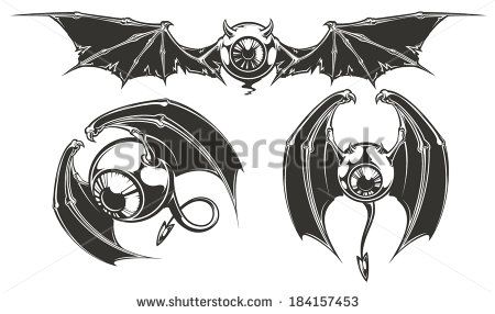 Demon Wings Stock Vectors & Vector Clip Art | Shutterstock Flying Eyeball Tattoo, Bat Sketch, Flying Eyeball, Harley Tattoos, Angel Sketch, Flash Drawing, Eyeball Tattoo, Gothic Drawings, Demon Wings