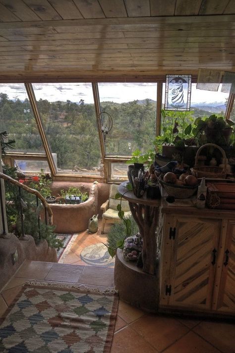 Sunray Kelley, Inside Of A House, Hobbit Houses, Casa Hobbit, Lots Of Plants, Green Homes, Earthship Home, Natural Homes, Cob House