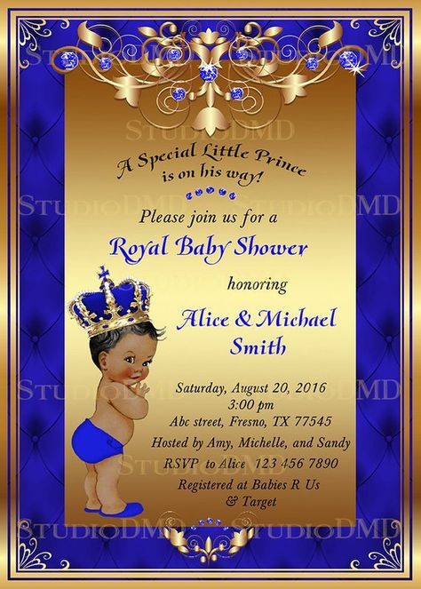 Prince Baby Shower Invitation Little Prince Royal Baby Boy Royal Baby Shower Invitation, Prince Baby Shower Theme, Boy Shower Themes, Prince Baby Shower Invitations, Baby Boy Invitations, Blue Baby Shower Invitations, Royal Baby Showers, Gold Baby Shower, Prince Baby Shower