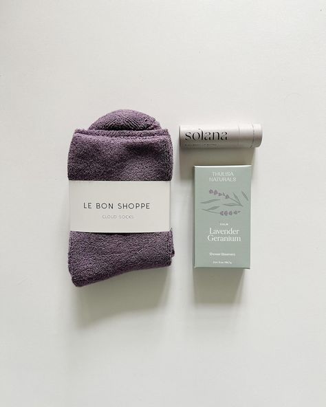 Self-care Saturday! Our self-care mini bndl is a smaller version of our self-care bndl complete with ETC favorites + ships for FREE. Bestselling cloud socks (the fluffy and comfy ones we wear like slippers) + Lavender and Geranium shower steamers (guaranteed to transform your shower into a spa-like experience) + Delicious Lip Butter (skin-loving, vegan, cruelty-free, and made with 100% certified organic ingredients) All wrapped with kraft paper and tied with velvet ribbon + dried laven... Cloud Socks, Shower Steamers, Lip Butter, Velvet Ribbon, Kraft Paper, Organic Ingredients, We Wear, Cruelty Free, Self Care